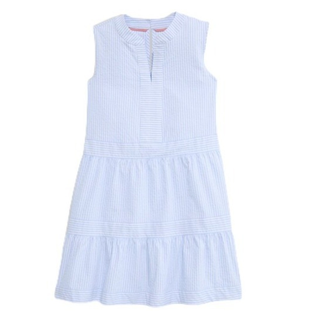 Vineyard Vines Performance- UPF 30- Seersucker- Jake Blue- Girls Size M